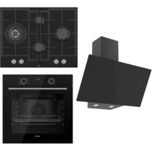 Ferre Airfry XE63CS - ED075 - D077 Siyah 3'lü Ankastre Set