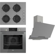 Ferre Flowart CS208 - QMS63CPR -D065 3'lü Gri Ankastre Set