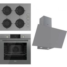 Ferre Flowart CS208 - QMS63CPR -D079 3'lü Gri Ankastre Set