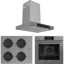 Ferre Flowart Serisi D102 - CS208 - QMS63CPR Gri Mega 3'lü Ankastre Set