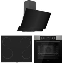 Ferre Fryart MS D063 - MS261 - XE63MI Inox Siyah 3'lü Ankastre Set