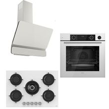 Ferre Steamart RS Lux D081 - RS036 - XE64CB Beyaz 3'lü Ankastre Set