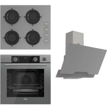 Ferre Steamart ve Fryart CS208 - XE64CPR -D065 3'lü Gri Ankastre Set