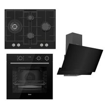 Ferre Steamart ve Fryart ED075 - XE64CS -D063 3'lü Siyah Ankastre Set