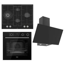 Ferre Steamart ve Fryart ED075 - XE64CS -D077 3'lü Siyah Ankastre Set