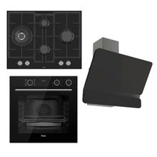 Ferre Steamart ve Fryart ED075 - XE64CS -D080 3'lü Siyah Ankastre Set