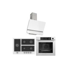 Ferre Stemart BL D081 - BL136 - XE64CB 3'lü Beyaz Ankastre Set