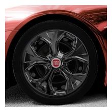 Fiat Amblemli Piano Black 4'lü Takım 210 13 İnç Jant Kapağı