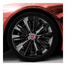 Fiat Amblemli Piano Black 4'lü Takım 214 16 İnç Jant Kapağı