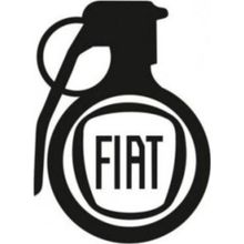 Fiat Araba tampon Komik El Bombası Yapıştırma Sticker