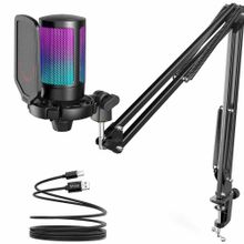 Fifine Ampligame A6T Siyah Twitch Youtuber Gamer Tiktok Yayıncı USB Mikrofon Seti