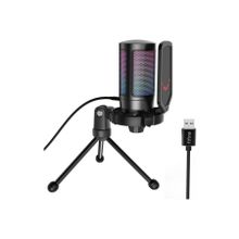 Fifine Ampligame A6V Siyah Yayıncı - Oyuncu - Podcast - Youtuber Rgb USB Mikrofon