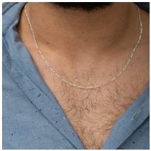 Figaro Gümüş Zincir 2.8 mm - 0.80 mikron