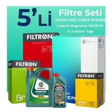 Filtron Alfa Giulietta 1.6 105 HP Castrol Motor Yağlı 2010-2015 5'li Bakım Seti