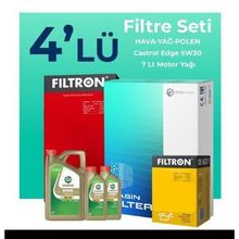 Filtron Amarok 2.0 Dizel Castrol Motor Yağlı 2010-2017 4'lü Filtre Bakım Seti