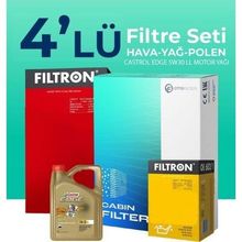 Filtron Audi A3 1.6 FSI Castrol Motor Yağlı 2003-2007 4'lü Bakım Seti