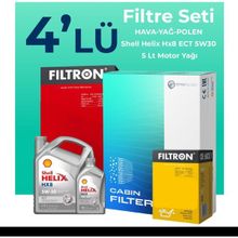 Filtron BMW 1.16D Shell Motor Yağlı 2011-2015 4'lü Bakım Seti