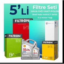 Filtron BMW 1.16D Shell Motor Yağlı 2019-2023 5'li Bakım Seti