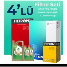 Filtron BMW 7.40 Dizel xDrive Castrol Motor Yağlı 2012-2015 4'lü Filtre Bakım Seti