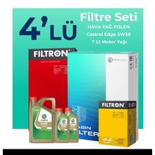 Filtron BMW 7.50 Dizel xDrive Castrol Motor Yağlı 2012-2015 4'lü Filtre Bakım Seti
