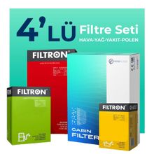 Filtron Citroen Nemo 1.4 Dizel 2008-2015 4'lü Filtre Bakım Seti