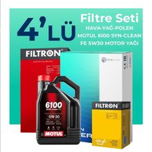 Filtron Dacia Duster 1.5 Dizel Motul Motor Yağlı 2013-2018 4'lü Filtre Bakım Seti