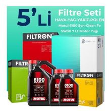 Filtron Dodge Nitro 2.8 Dizel Motul Motor Yağlı 2007-2012 5'li Filtre Bakım Seti