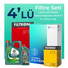 Filtron Fiat 500X 1.6 Dizel Castrol Motor Yağlı 2014-2024 4'lü Filtre Bakım Seti