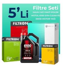 Filtron Fiat Doblo 1.3 Dizel Motul Motor Yağlı Euro 4 2010-2016 5'li Filtre Bakım Seti
