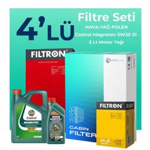 Filtron Fiat Doblo 1.6 Dizel Castrol Motor Yağlı 2015-2023 4'lü Filtre Bakım Seti