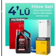 Filtron Fiat Palio 1.4 Benzinli Motul Motor Yağlı 1998-2012 4'lü Filtre Bakım Seti