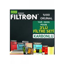 Filtron Ford B-Max 1.5 Tdci 2012-2015 3'lü Karbonlu Filtre Bakım Seti