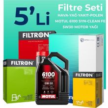 Filtron Ford Focus 1.6 Dizel Motul Motor Yağlı 2005-2012 5'li Filtre Bakım Seti