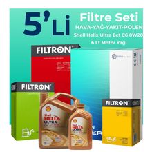 Filtron Ford Kuga 1.5 Dizel Manuel Shell Motor Yağlı 2019-2023 5'li Filtre Bakım Seti