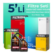 Filtron Ford Kuga 1.5 Dizel Otomatik Motul Motor Yağlı 2019-2023 5'li Filtre Bakım Seti