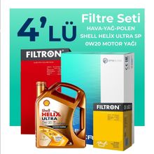 Filtron Ford Kuga 1.6 Benzin Shell Motor Yağlı 2013-2017 4'lü Filtre Bakım Seti