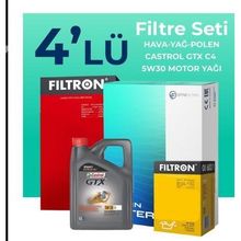 Filtron Hyundaı Accent Era 1.5 Dizel Castrol Motor Yağlı 2006-2012 4'lü Filtre Bakım Seti