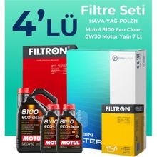 Filtron Jaguar XE 2.0 Dizel Motul Motor Yağlı 2015-2020 4'lü Filtre Bakım Seti