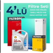 Filtron Lancia Ypsilon 1.4 Benzin Shell Motor Yağlı 2003-2011 4'lü Filtre Bakım Seti