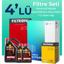 Filtron Land Rover Discovery 2.0 Benzinli Motul Motor Yağlı 2017-2022 4'lü Filtre Bakım Seti