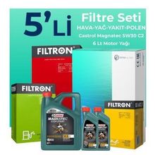 Filtron Land Rover Evoque 2.2 Dizel Castrol Motor Yağlı 2012-2014 5'li Filtre Bakım Seti