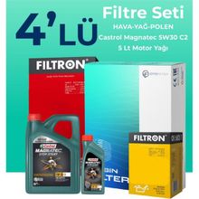 Filtron Mazda 6 2.0 Castrol Motor Yağlı 2013-2020 4'lü Filtre Bakım Seti
