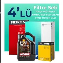 Filtron Mercedes A 180 Benzin Motul Motor Yağlı 2018-2022 4'lü Filtre Bakım Seti
