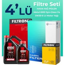 Filtron Mercedes GLA 200 Benzin Motul Motor Yağlı 2013-2019 4'lü Filtre Bakım Seti