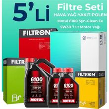Filtron Mitsubishi L200 2.2 Dizel Motul Motor Yağlı 2018-2022 5'li Filtre Bakım Seti