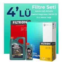 Filtron Mitsubishi Outlander 2.0 Castrol Motor Yağlı 2007-2012 4'lü Filtre Bakım Seti