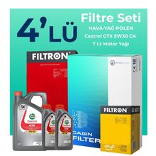 Filtron Nissan Navara 2.5 Dizel Castrol Motor Yağlı 2006-2015 4'lü Filtre Bakım Seti