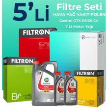 Filtron Nissan Skystar 2.5 Dizel Castrol Motor Yağlı 1997-2008 5'li Filtre Bakım Seti