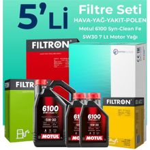 Filtron Nissan Skystar 2.5 Dizel Motul Motor Yağlı 1997-2008 5'li Filtre Bakım Seti