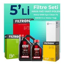 Filtron Opel Antara 2.0 Dizel Motul Motor Yağlı 2006-2011 5'li Filtre Bakım Seti